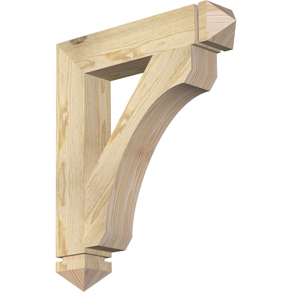 Ekena Millwork Legacy Arts & Crafts Rough Sawn Bracket, Douglas Fir, 4"W x 22"D x 26"H BKT04X22X26LEC03RDF - main
